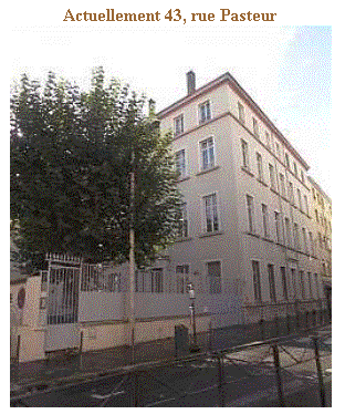 Zone de Texte: Actuellement 43, rue Pasteur
 
